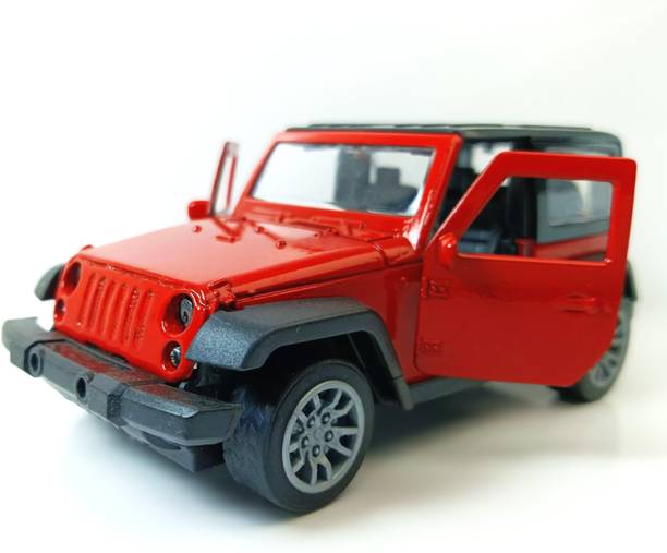 PinakaEStore Thar Metal Die-Cast Toy Car |Openable Doors|1:32 Scale Pullback | Rubber Tyres