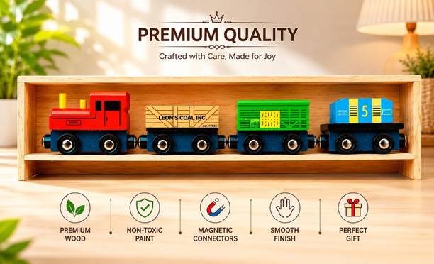 wootrain wooden train baby toys for kids boys and girls