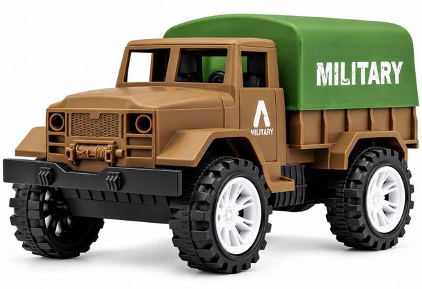 TOYSOPEN Military Toy Truck for Kids, Army Style Plastic Truck for Boys & Girls