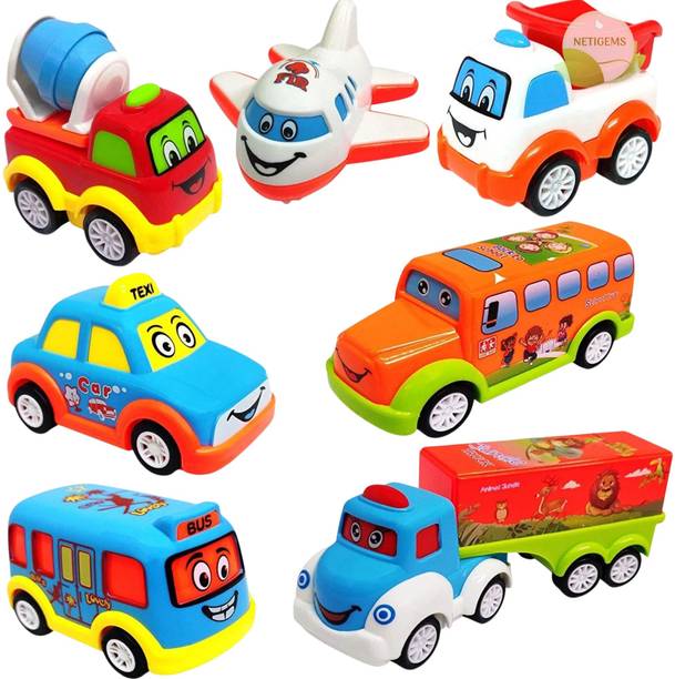 Netigems Unbreakable Pull Back Toys Set For Kids, Non-Battery Toys-For-Kids-Boys-girls ||