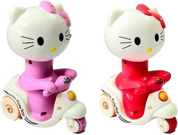 hda group Unbreakable Kitty Rider Scooter Funny