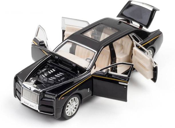DEUSON ECOM 1:32 Diecast Metal Model Car Rolls Royce Phantom Toy Car For Kid Sound and Light