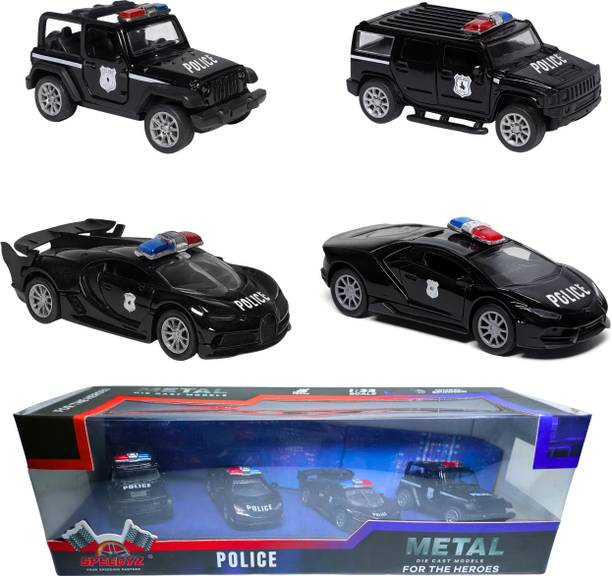 speedyz Police Die-Cast Metal Toy Car Set