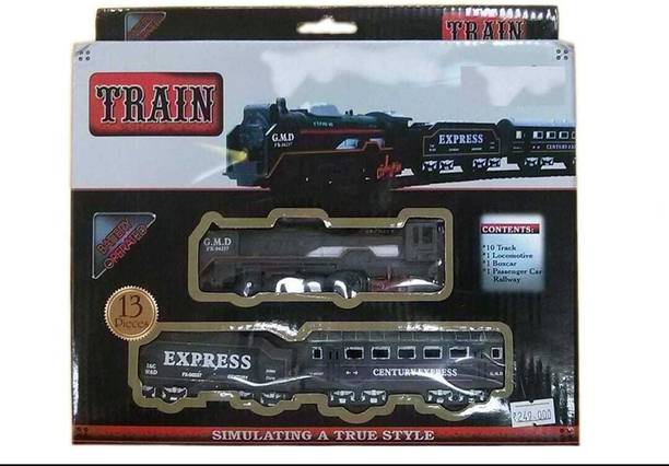 Tomar Creation Battery-Operated Express Train Set with Tracks for Interactive Play Time for Fun