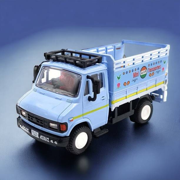SARASI Mini Transporter Truck For Kids, Tail Gate Openable, Pull Back Action Toy