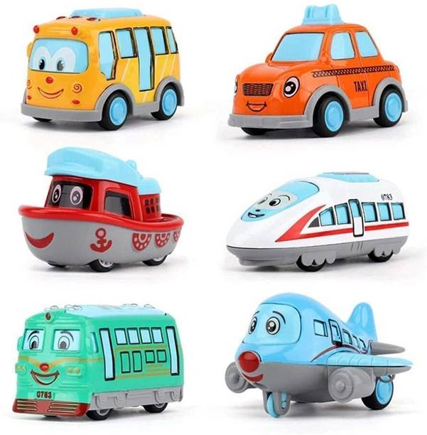 SPENOP Die-cast Metal Mini Cars Set Cartoon Train