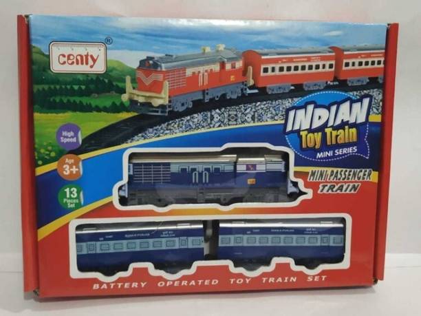 WooZee MINI PASSENGER TOY TRAIN BLUE (ENGINE SIZE : 15CM)_G