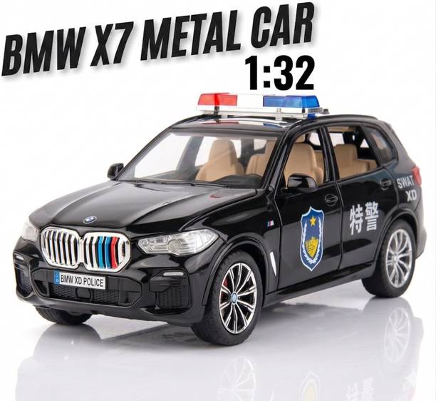Ragiluxe Exclusive 1/32 BMW POLICE Toy car X5 Pullback Action Car Toys