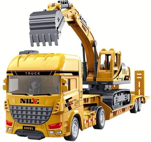 Devdhan Transport Engineering Vehicles for Children, Excavector with Truck Set Toy