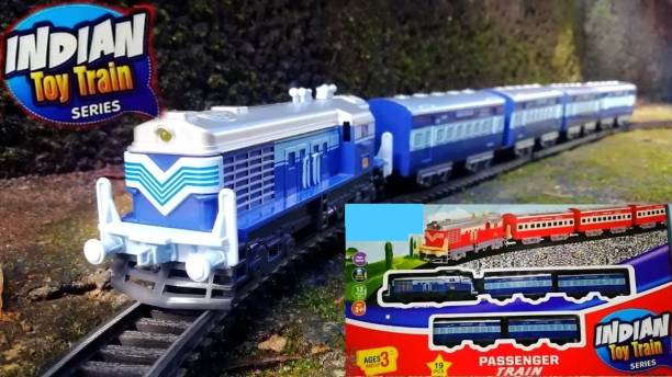 AR KIDS TOYS Plastic Indian Passenger Train With Coaches & Railway Track