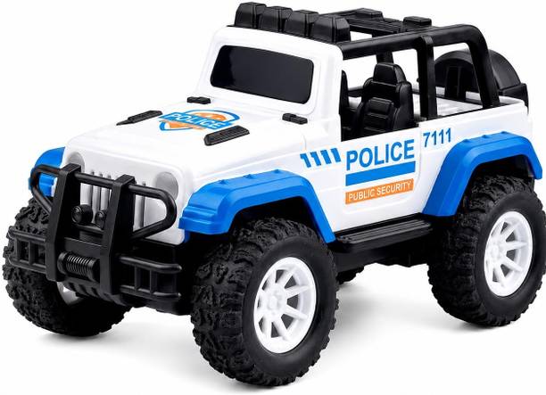 PANDA NEST Police Jeep Toy Car for Kids - Durable ABS Plastic Off-Road Vehicle