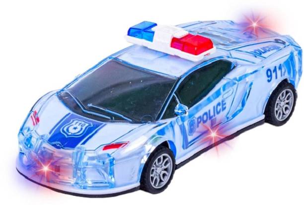 Zokio Police Friction Car Toy with Lights And Music For kids- Boyes & Girls =