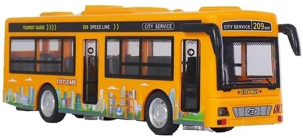 YIQELU Bus Toy for Kids Plastic School Bus Toy with Light Music Open Door