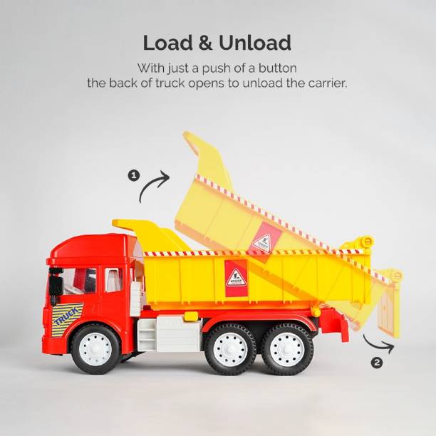 Skstore Plastic Die-cast Pull Back Friction Dumper Truck for Kids, Pack of 1