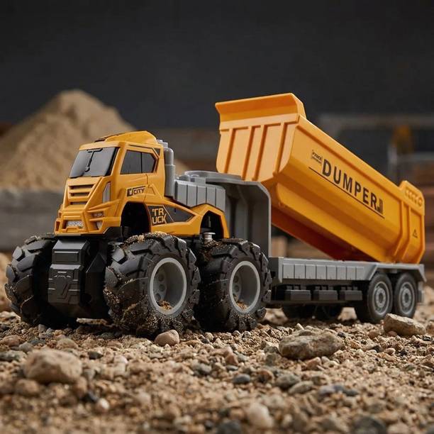 DEZICON Monster Dumper Truck for Kids Construction Vehicle Toy for Boys Friction Powered