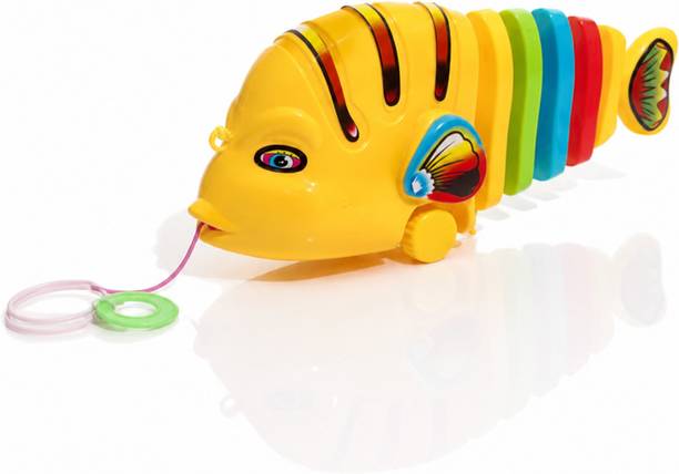 Unikan Multicolor Pull Along Fish Toy | Swinging Motion Educational Toy for Kids