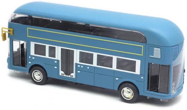 UKAXA Toy Bus London Bus For Kids Double Decker Bus Light Sound Pullback School Bus