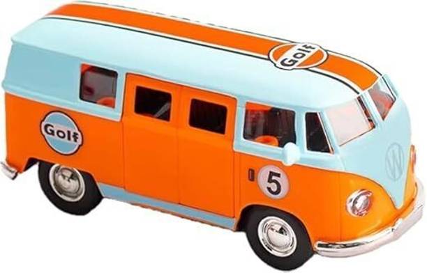 CountryLink 1.36 Classic Volkswagen Bus DieCast Toy Van with Pull Back Action&Openable Doors