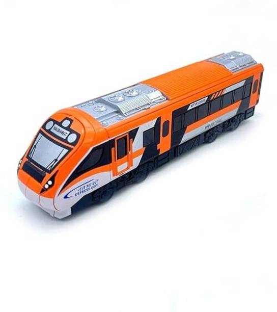 Sheel Nav Bharat Express Pull Back Toy Train, Saffron
