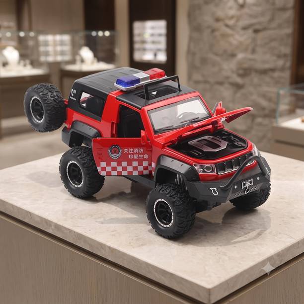 DEZICON ECOM 132 Police Toy Car Deicast Metal Toy Car Jeep Police | N2A3