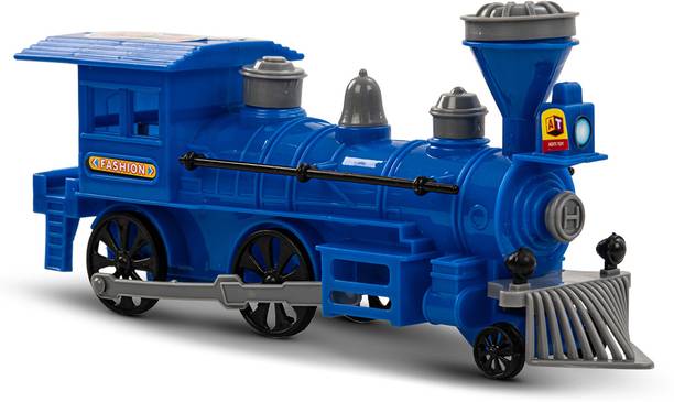 baybee Steam Engine Train Toys for Kids, Pull and Go Train Toy with Light, Engine Toys