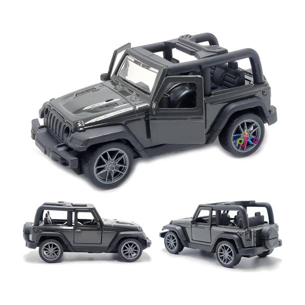 Toyco 1:43 Scale Diecast Metal Mini Open Thar Jeep Toy Car (Open Door & Pull Back)