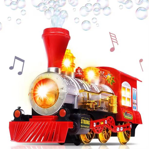 KTRS Bubble Blowing Train Battery Powered Steam Bubbles Train