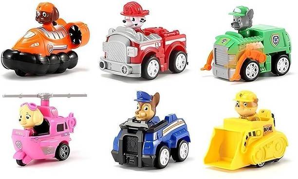 Just craft 6 in 1 Reascue Teame Paw Patrol Pup Buddies Action Figure Toys set for kid
