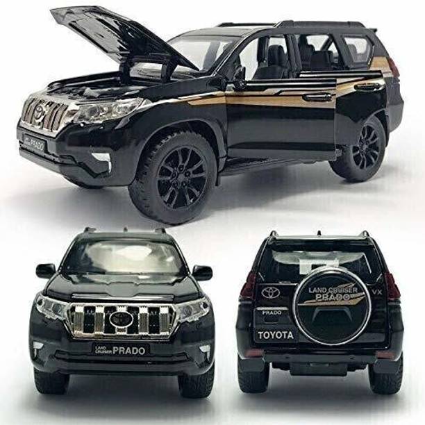 Galactic 1:32 Die-cast Toyota Prado Toy car Metal Cars Toyota Toy car Pullback Toy car for Kids Best Gifts Vehicle Toys for Kids Sound and Light Pull Back Cars Toys & Truck 6 Door Open Toy Vehicles, Musical Flashing car for Kids (Random Color)