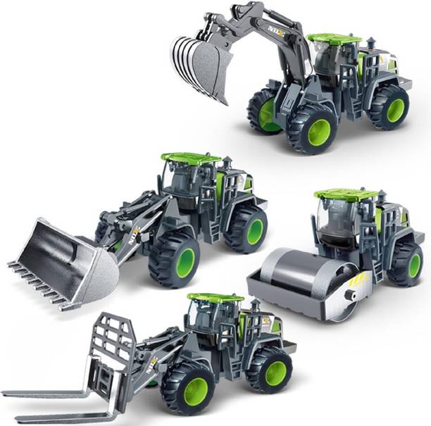 venimall Alloy Engineering Vehicle Set, Durable and Inertial Excavator Children's Toy Car
