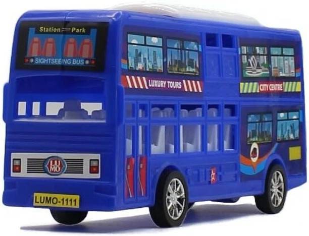 WAKTORO Stylish Big Size Bus Friction Powered Toy | Non Electric Bus Vehicle