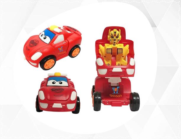 Ya Qi Li FK_Racing Friction_Transformer Toy_Car Convert from CAR to Robot_Push n go__228