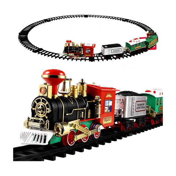 Toyterra ChooChoo Train Set,Smokes, Lights & Sound,Locomotive Engine,Tracks Train Set 3+