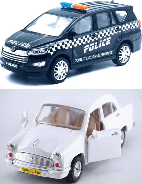viaan world Combo Pack of PULLBACK ( Cristiano Police & Ambassador ) Cars Toy for Kids