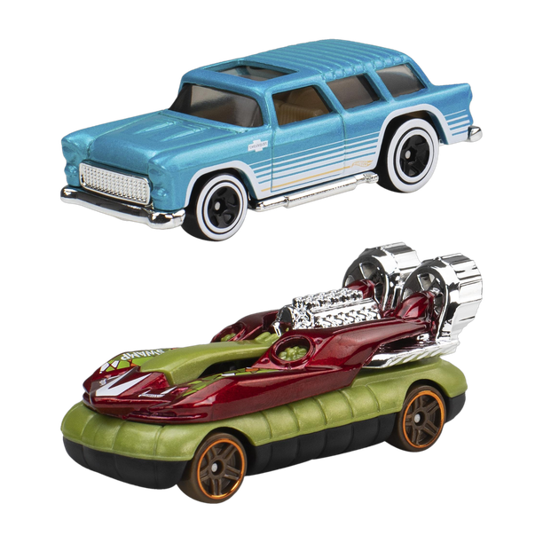 HOT WHEELS Set of 2 Toy Vehicles in 1:64 Scale, Styles May Vary