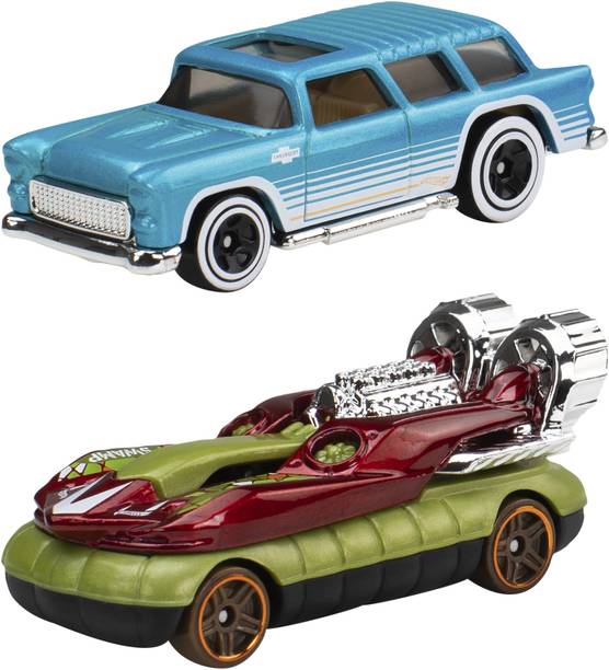 HOT WHEELS Set of 2 Toy Vehicles in 1:64 Scale, Styles May Vary