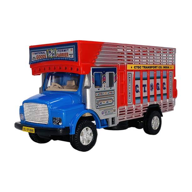 Miniature Mart pack Of 1 Small Size Made From Plastic Indian Miniature Goods Transport Truck Toy For Boys|Playing Toys For Kids|Very Small Size|