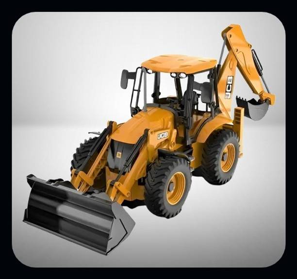 Bem BLJ-NEW 2 IN 1 Unbreakable Pull Back JCB Construction Loader Truck Vehicle Toy