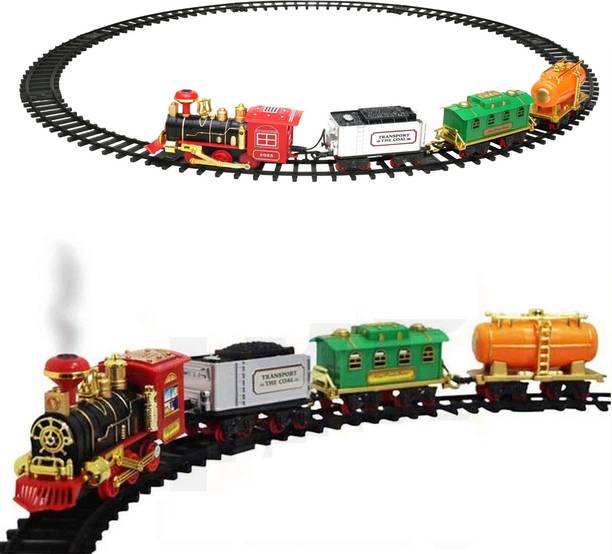 Zmart Choo Choo Classic Train Set Toy Battery Operated with Smoke & Track Set