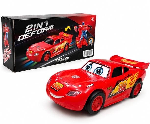 Chhoti Duniya 2-in-1 Deform Racing Car to Robot Transforming Toy for Kids