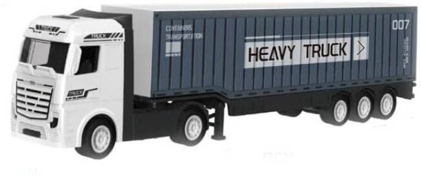 Dherik Tradworld Transportation Big Heavy Truck Toys with Friction Powered Miniature Car