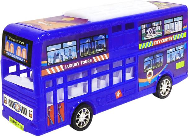 FunBlast Double Decker Bus Toy for Kids – Pull Back
