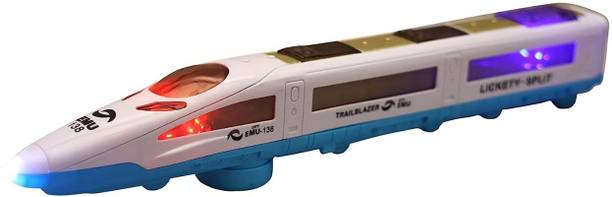 yogi High Speed Bullet Trains for Kids with 3D Flashing Lights & Funny Musical Sounds
