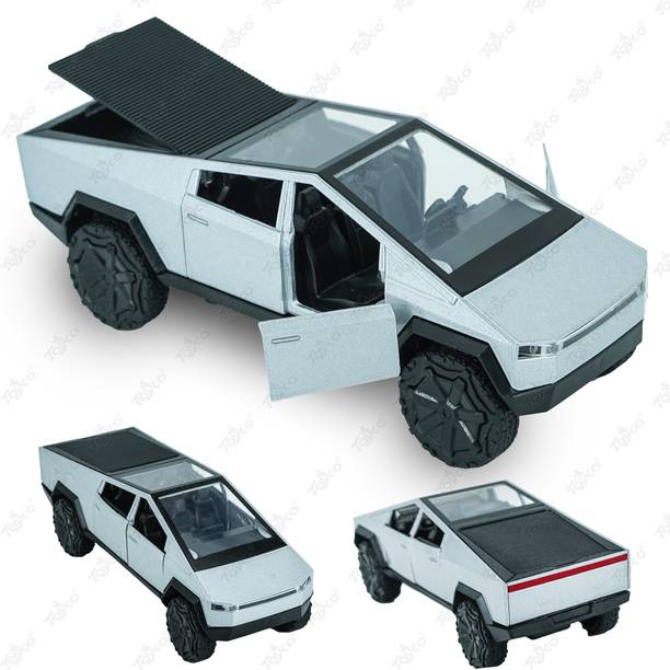 Toyco 1:36 Scale Tesla Cyburtruck Alloy Metal Replica Toy Car (Open Door & Pull Back)