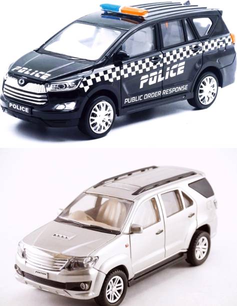 viaan world Combo Pack of PULLBACK ( Cristiano Police Car & FORTUNE SUV ) Toy for Kids