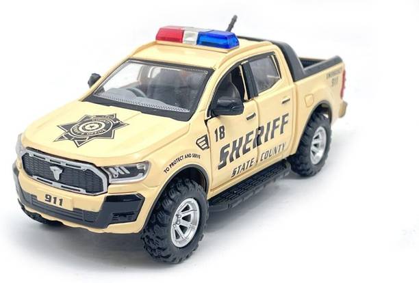 Toys World Pull Back Police Toy Car with Door Openable