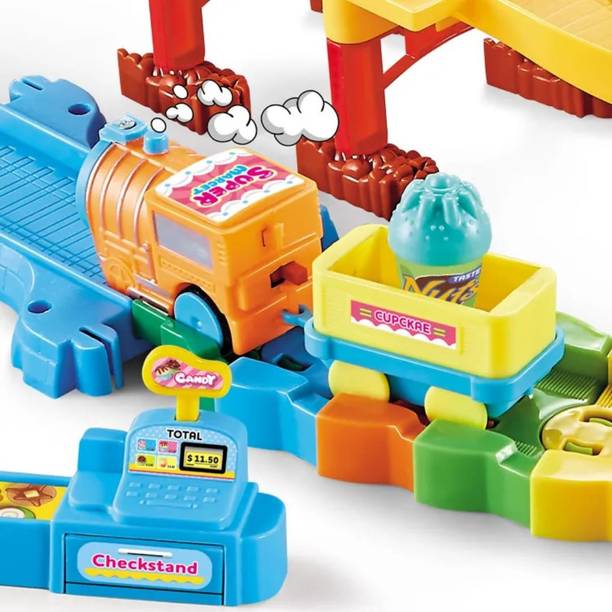 Zuuluzrs Roller Coaster Sweet Train Game 46 Car Track Toy For Kids Fun