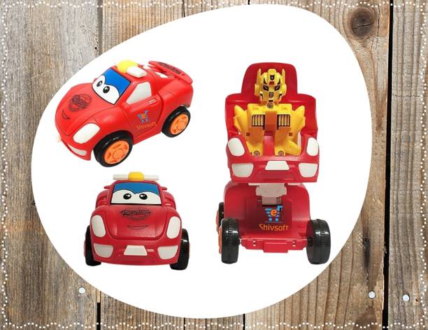 Ya Qi Li FK_Racing Friction_Transformer Toy_Car Convert from CAR to Robot_Push n go__67