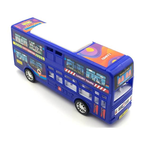 Tirth Plastic Pull Back LUMO Bus, 1 Pull Back Bus, (Multicolor)