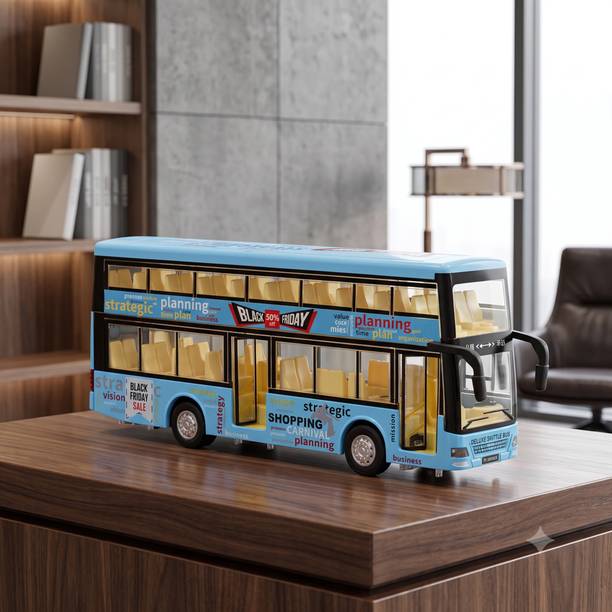 COELON Diecast Metal Bus Toy Kids Light Sound Pullback | CL1M4